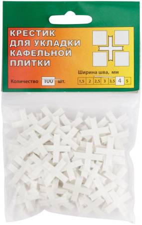 Крестики для кафеля 4 мм, 100 шт. FIT 16740. Артикул 16740