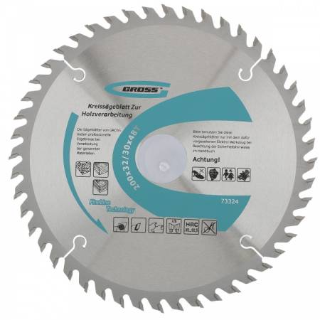 Пильный диск по дереву 200 x 32/30 x 48Т Gross 73324. Артикул 73324