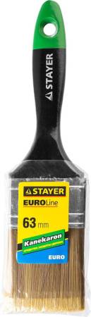 Кисть плоская STAYER "KANEKARON-EURO" искусственная щетина деревянная ручка 63мм 0106-063. Артикул 0106-063