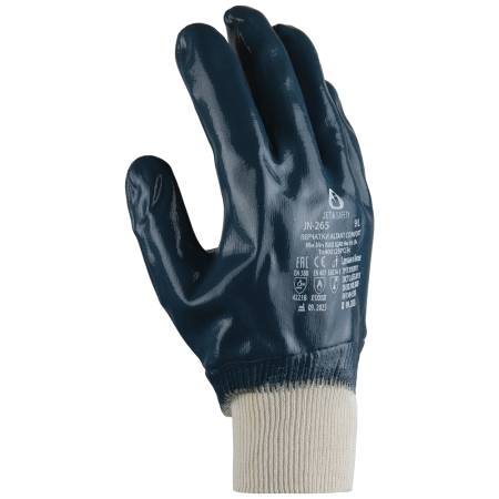Перчатки с полным нитриловым покрытием JETA SAFETY JN-265-L. Артикул JN-265-L