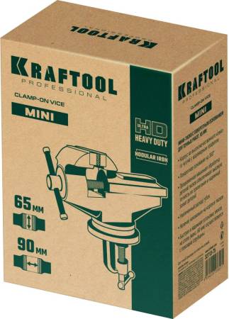 Стальные настольные тиски KRAFTOOL MINI 65 мм 32713-75. Артикул 32713-75
