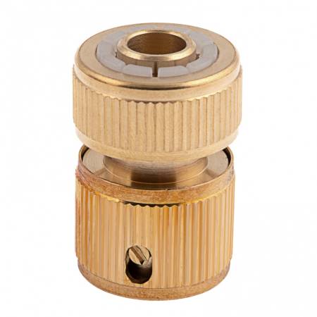 Соединитель латунный быстросъемный для шланга 1/2", Palisad 66264. Артикул 66264