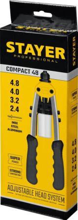 Компактный двуручный заклепочник STAYER Compact-48 3116_z01. Артикул 3116_z01