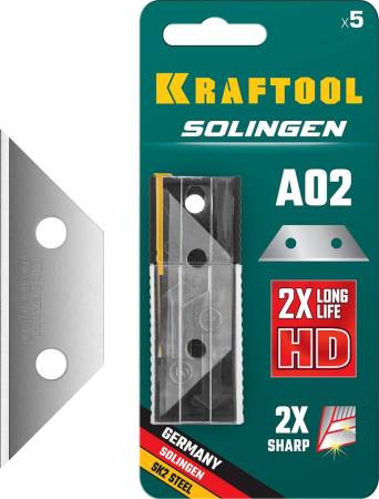 KRAFTOOL SOLINGEN А02 лезвия трапециевидные 5 шт 09627-S5_z02. Артикул 09627-S5_z02