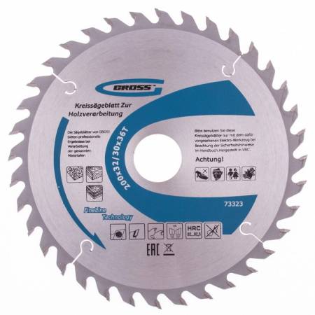 Пильный диск по дереву 200 x 32/30 x 36Т Gross 73323. Артикул 73323