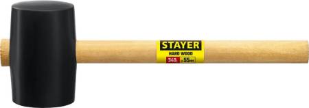 Чёрная резиновая киянка STAYER 340 г 20505-55. Артикул 20505-55