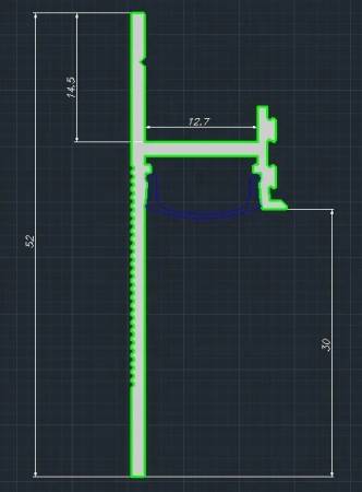 Теневой плинтус скрытого монтажа Pro Design 7209 2700 мм, черный RAL 9005 7209ral9005. Артикул 7209ral9005