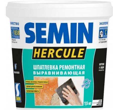 Шпатлевка реставрационная влагостойкая SEMIN HERCULE 1,5кг A1016. Артикул A1016
