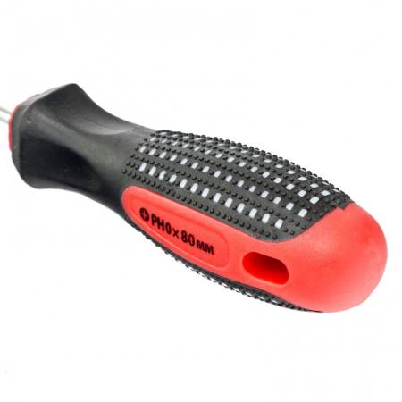Отвертка Fusion, PH0 х 80 мм, CrV, трехкомпонентная рукоятка "Anti slip" Matrix 11432. Артикул 11432