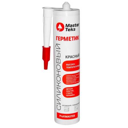 Герметик силиконовый высокотемпературный MasterTeks PM 0,26 красный 9612907. Артикул 9612907