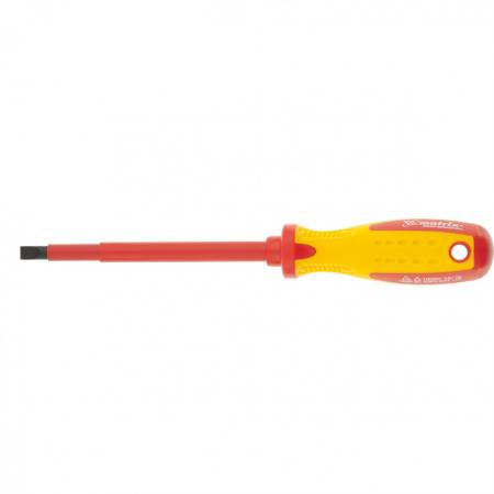 Отвертка Insulated, SL5,5 x 125 мм, CrMo, до 1000 В, двухкомпонентная рукоятка Matrix Professional 1. Артикул 12918