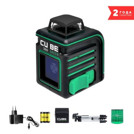 Лазерный уровень ADA CUBE 360 GREEN PROFESSIONAL EDITION А00535. Артикул А00535