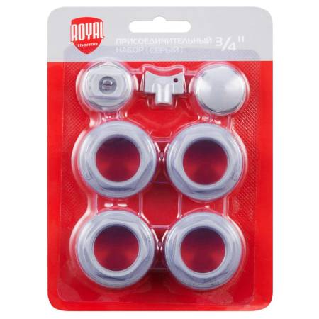 Набор присоединительный Royal Thermo 3/4'' silver. Артикул НС-1156765