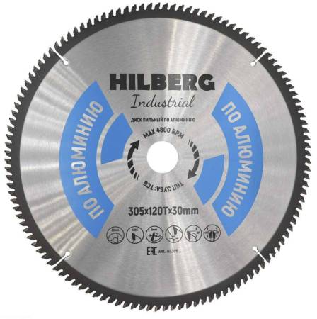 Диск пильный Hilberg Industrial Алюминий 305*30*120Т HA305. Артикул HA305