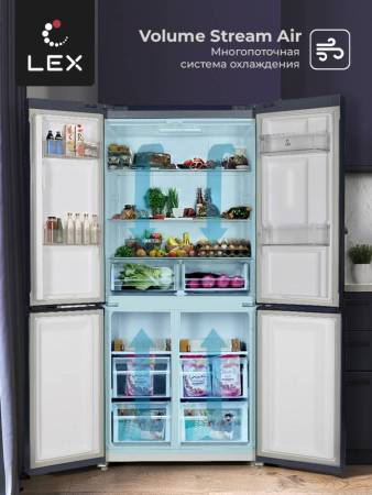 Холодильник  трехкамерный отдельностоящий с инвертором LEX LCD450BmID CHHE000001. Артикул CHHE000001