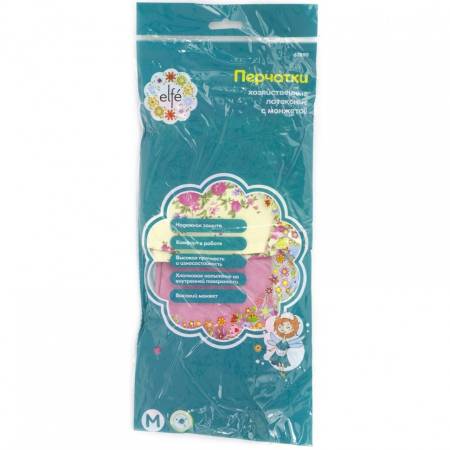 Перчатки хозяйственные латексные с манжетой, XL Elfe 67892. Артикул 67892