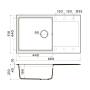 Кухонная мойка Omoikiri Daisen 86-BE Artgranit/ваниль 4993694. Артикул 4993694