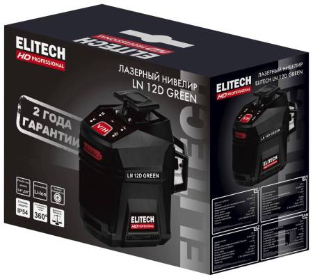 Нивелир лазерный LN 12D GREEN ELITECH HD 204736. Артикул 204736