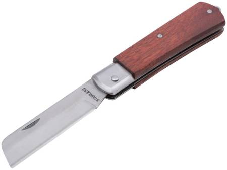 Нож электрика нержавеющий Профи, прямое лезвие FIT 10524. Артикул 10524