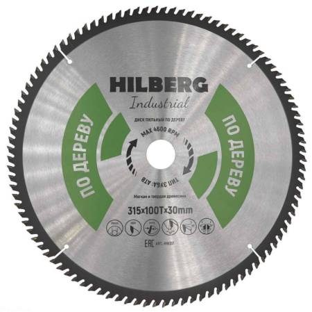 Диск пильный Hilberg Industrial Дерево 315*30*100Т HW317. Артикул HW317
