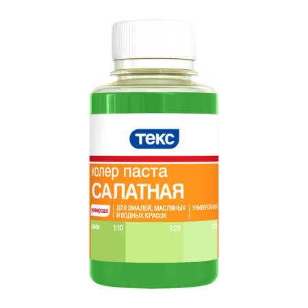 Колер для краски Текс универсальный салатовый (0,1 л). Артикул тов-023397