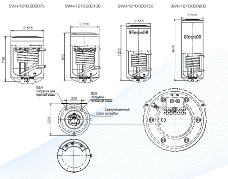 Бойлер косвенного нагрева настенный STOUT SWH-1210-000075 55019. Артикул 55019