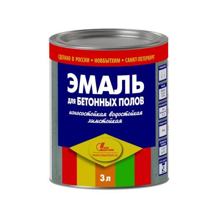 Эмаль Новбытхим для бетонных полов серая (3 л). Артикул тов-201487