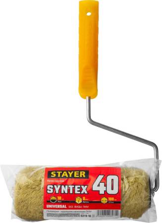 Валик малярный SYNTEX 40 180 мм d=40 мм ворс 18 мм ручка d=6 мм STAYER 0319-18_z01. Артикул 0319-18_z01