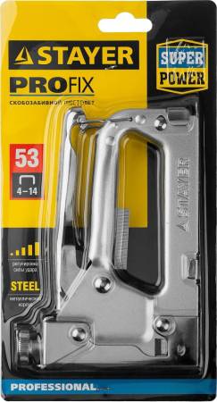 Степлер усиленный  для скоб тип 53 (4-14 мм)  STAYER Pro 53 3150_z01. Артикул 3150_z01