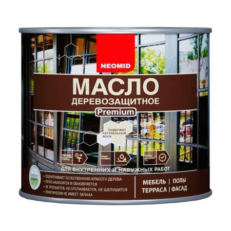 Масло деревозащитное Neomid Premium бесцветный (2 л). Артикул тов-206774