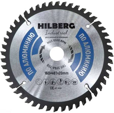 Диск пильный Hilberg Industrial Алюминий 160*20*48Т HA160. Артикул HA160