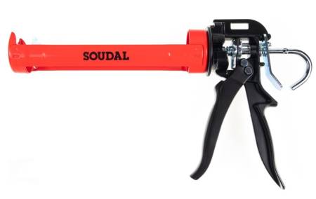 Пистолет под герметики Soudal красный, 300мл 106617. Артикул 106617