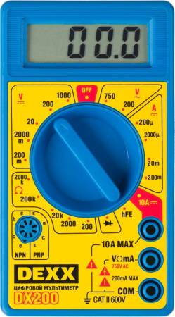 Мультиметр DEXX DX200 цифровой 45300. Артикул 45300