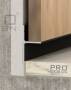 Плинтус теневой алюминиевый скрытого монтажа ProDesign Panel 7208 чёрный pdpbm. Артикул pdpbm