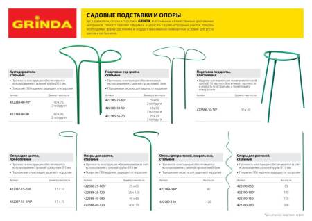 Опора GRINDA для цветов d25х65см 422388-25-065. Артикул 422388-25-065