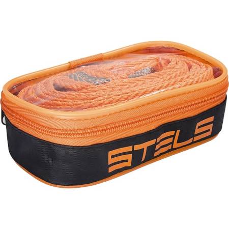 Трос буксировочный 12 т, 2 петли, сумка на молнии Россия Stels 54384. Артикул 54384