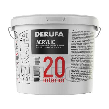 Краска DERUFA ИНТЕРЬЕР-20 СЕРИИ ПРОФИ, 2,7л, база А 183421_A27. Артикул 183421_A27