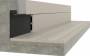 Плинтус алюминиевый скрытый без пятки Чёрный RAL 9005 ProDesign pdwbm. Артикул pdwbm