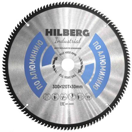 Диск пильный Hilberg Industrial Алюминий 300*30*120Т HA300. Артикул HA300